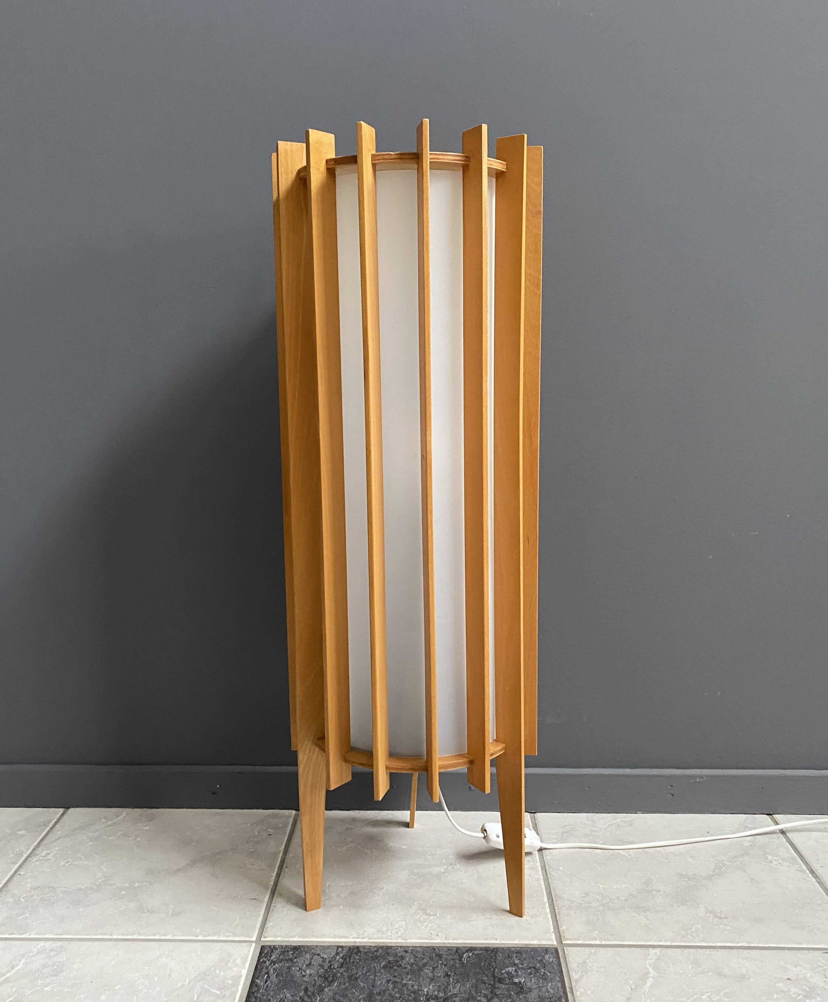 Wood table lamp 1960s