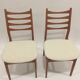 Pair of scandinavian chairs with loop fabric