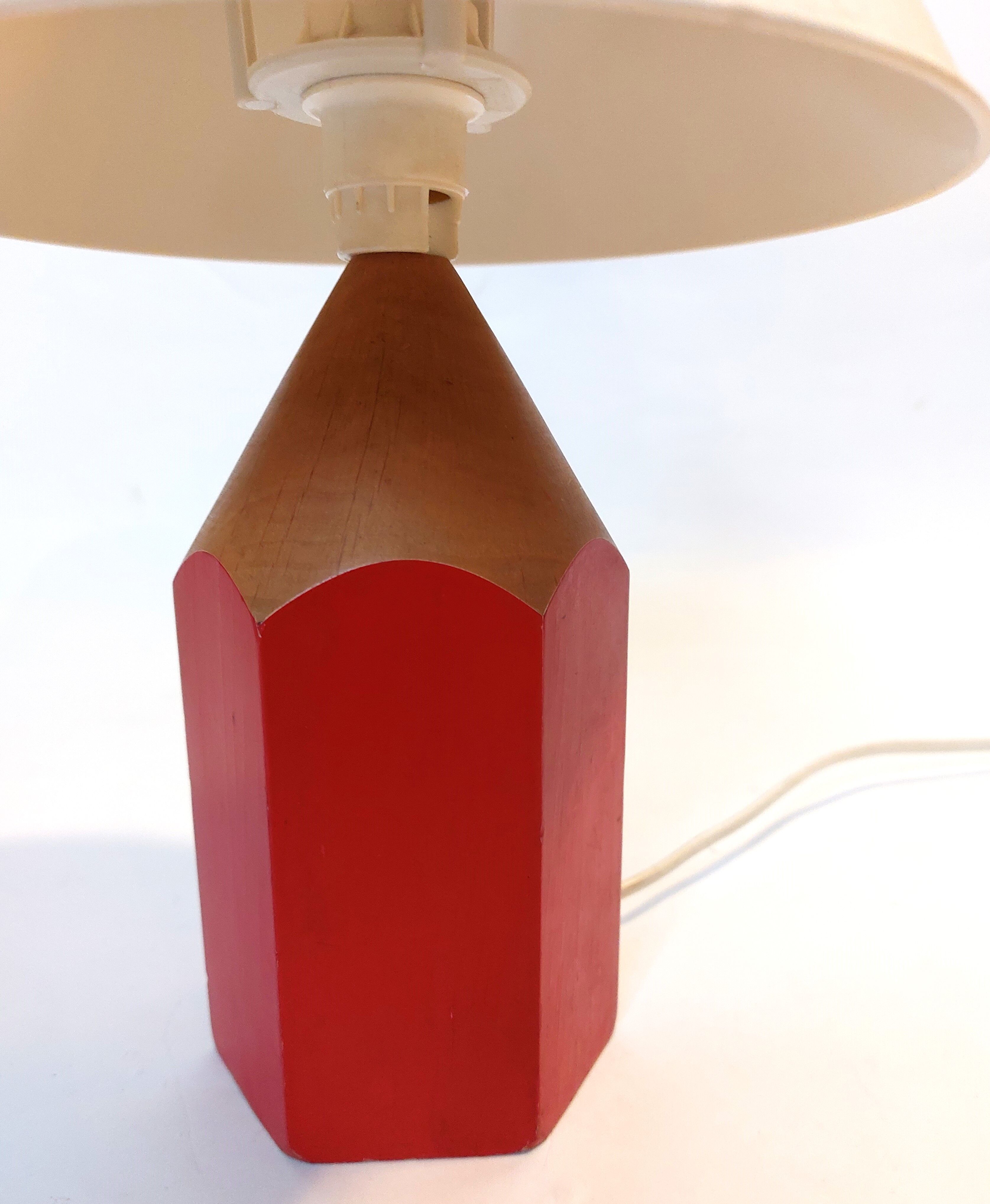 Pencil lamp 1980 red