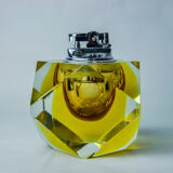 Yellow Sommerso lighter by Seguso, faceted glass from Murano, Italy, 970