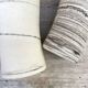 High ceramic cups made of mixed clay.