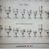 6 verres à eau XIXème – Établissements Legras