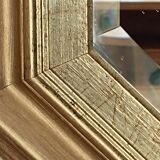 Octagonal gilded wooden mirror