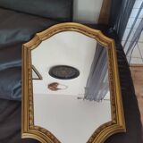 Golden resin mirror in Baroque style from the 70s/80s