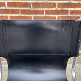 Set of 4 design cantilever chairs black and chrome design made in Italy