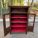 19th-century solid wood Spanish display cabinet 123x180cm