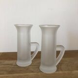 Set of two frosted shot glasses