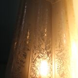 Table lamp, open corolla globe, vintage