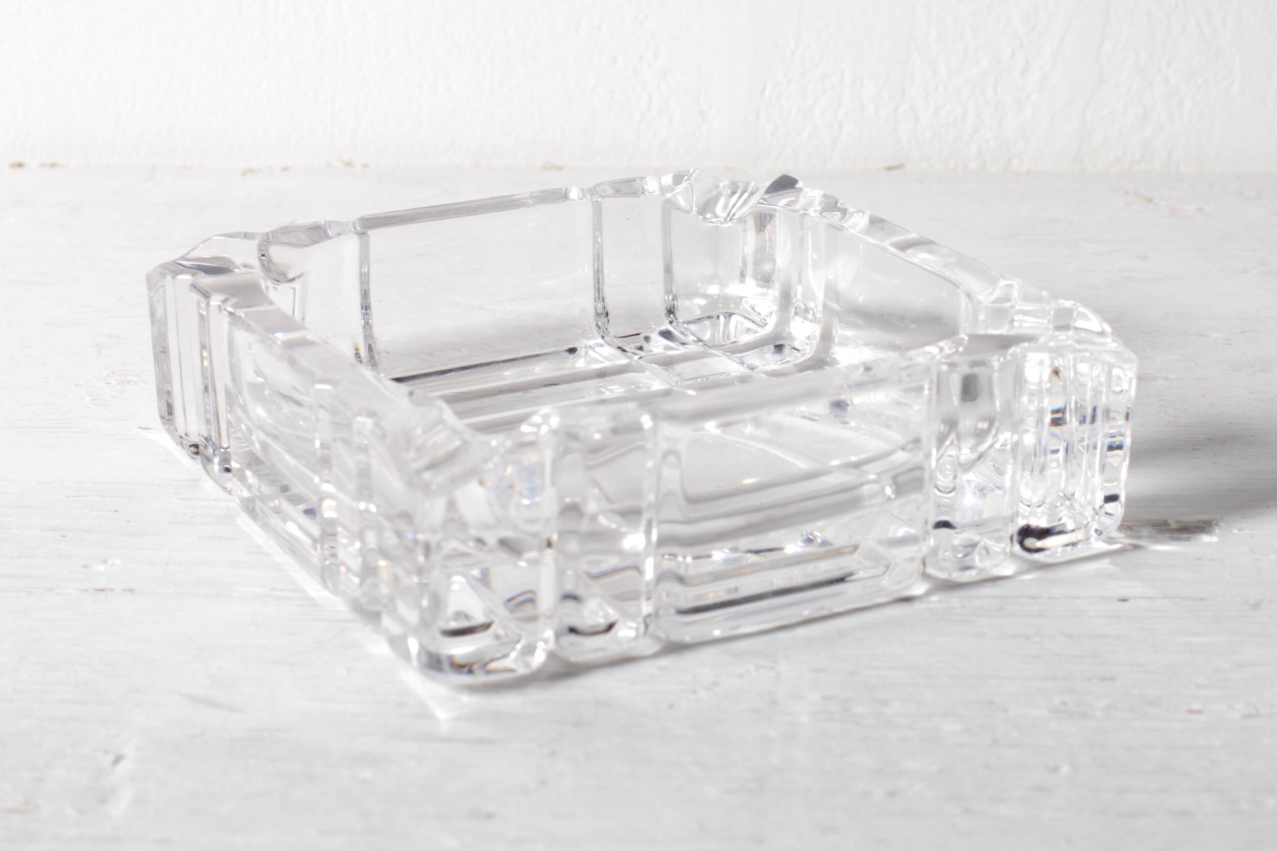 Vintage RCR Crystal Ashtray / Mid-Century Italian Glass Smokig Accesory