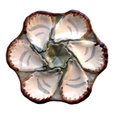 Oyster plate signed Terre de Fer Longchamp.