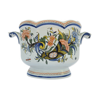 Cache pot en faience de Rouen