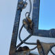 Wrought iron mirror with ivy Art Deco