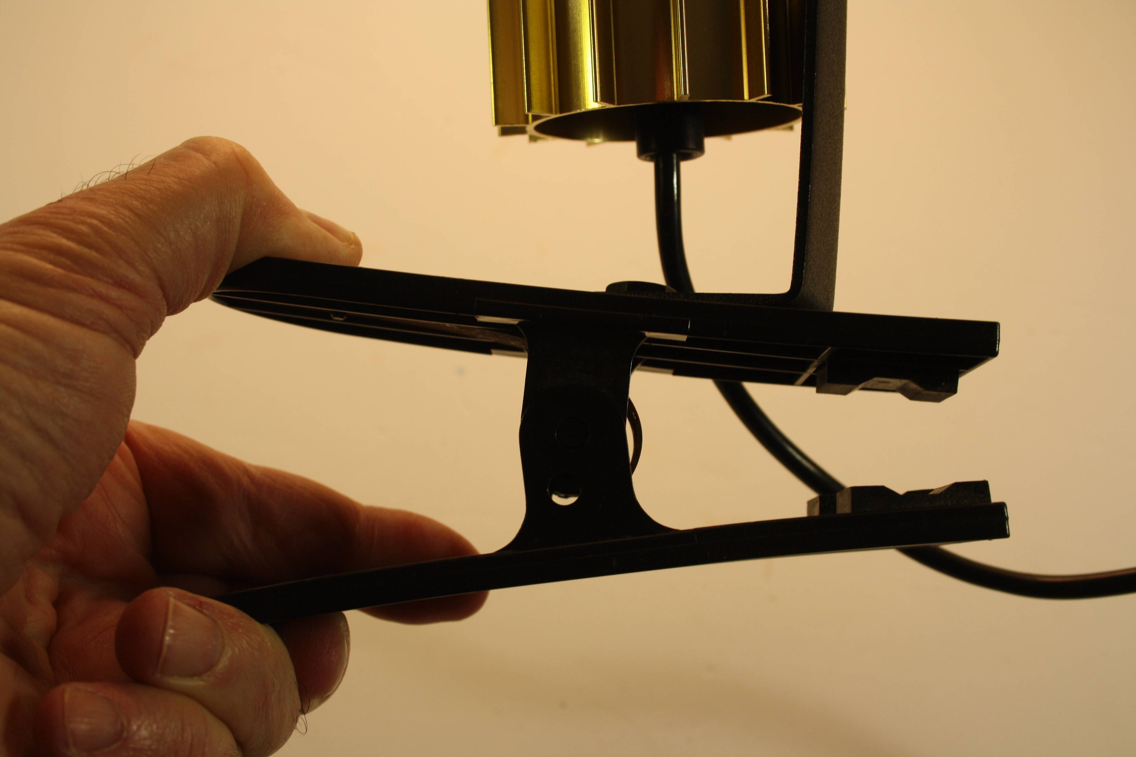 Golden lamp with vintage clamp