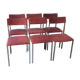 Suite of 6 chairs, Italy 1970s