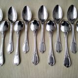 Box of 12 silver-plated metal teaspoons 15 G