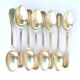 Lot de 8 cuillères à café en métal argenté boulenger décor de rinceaux 14cm
