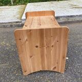 Vintage Scandinavian shelf in solid wood 48cm