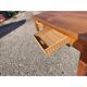 Table vintage en pin et osier