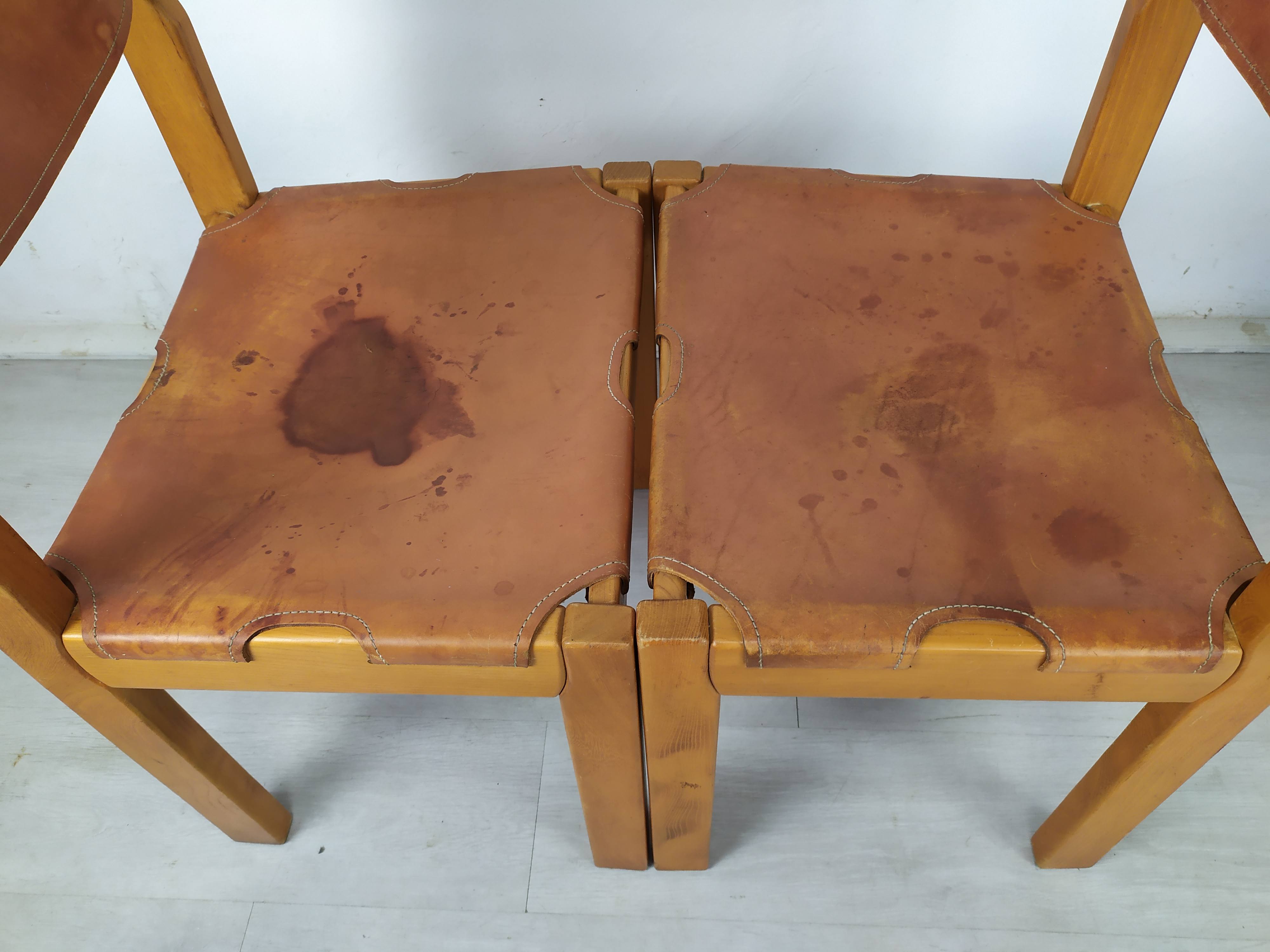 Regain homemade leather chairs