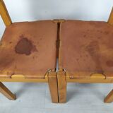 Chaises en cuir maison Regain