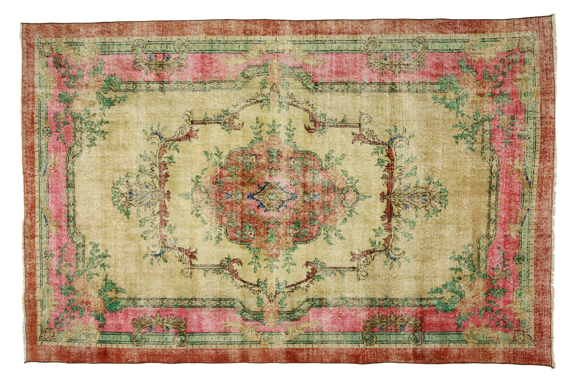 Anatolian handmade vintage rug 290 cm x 192 cm