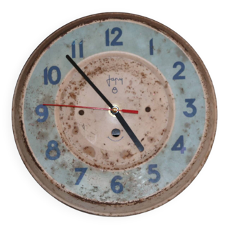 Japy round steel wall clock 1950