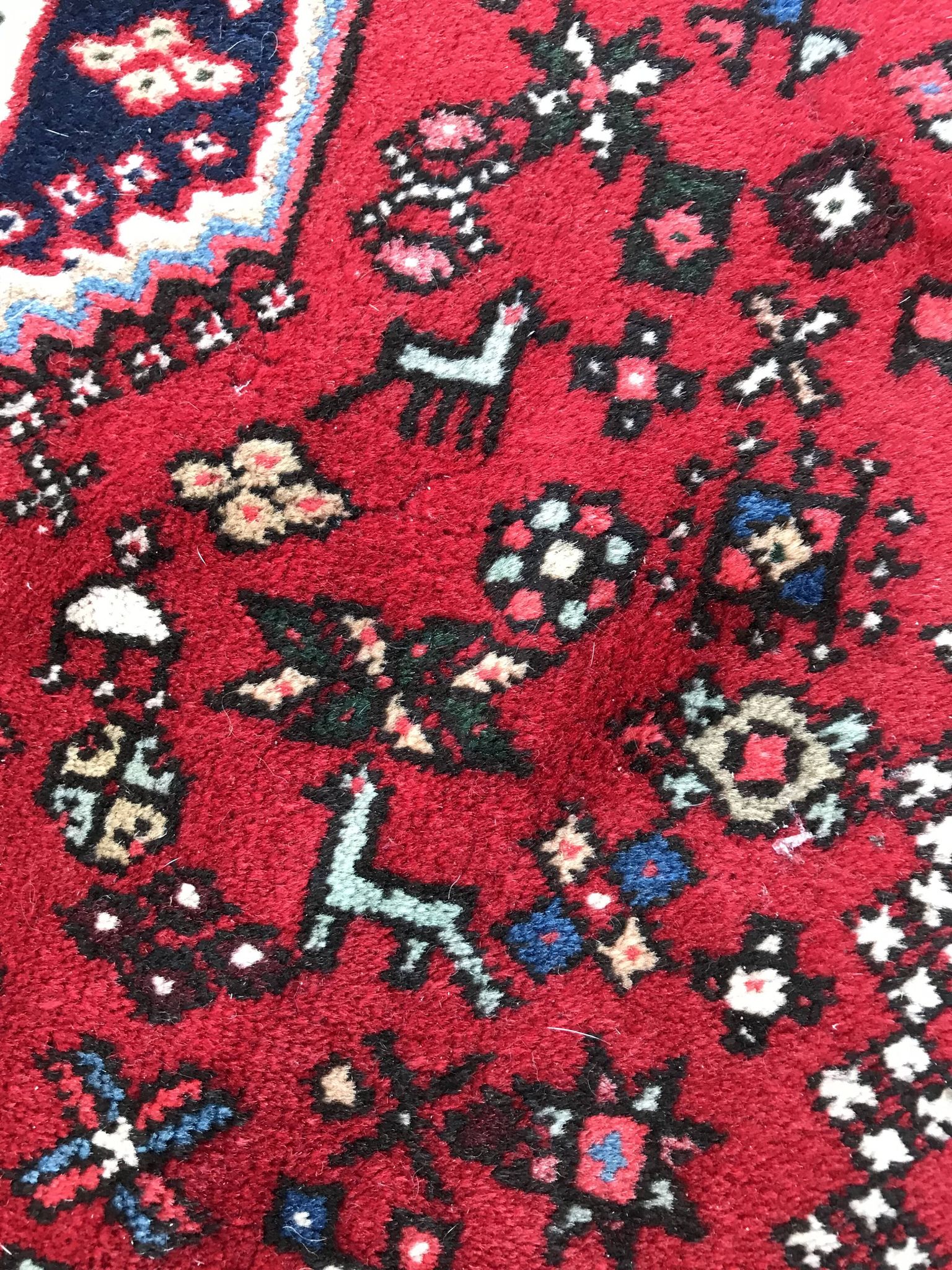Carpet old corridor Persian abadeh done hand 107x297cm