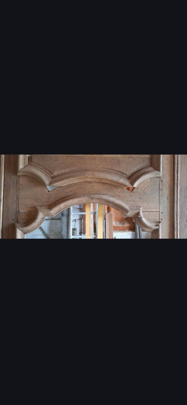 Cheminée et trumeau de château XVIIIe en chêne