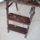 Old wood and metal workshop stepladder