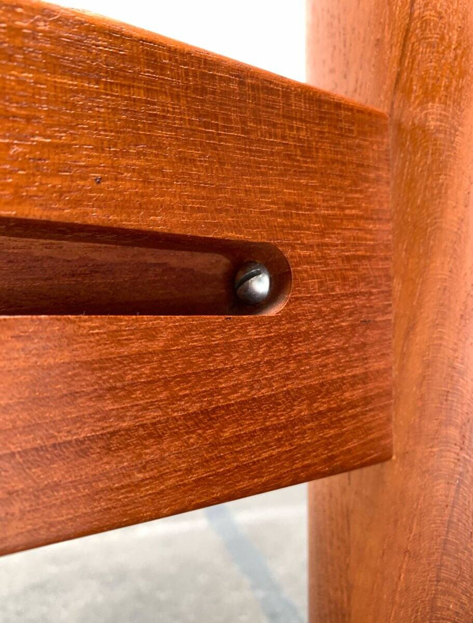 Large Danish brutalist coffee table in solid teak, 1960s.
