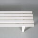 1970s White metal slat bench from the Netherlands