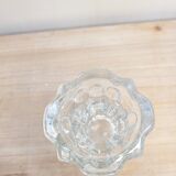 Pair of glass candle holders