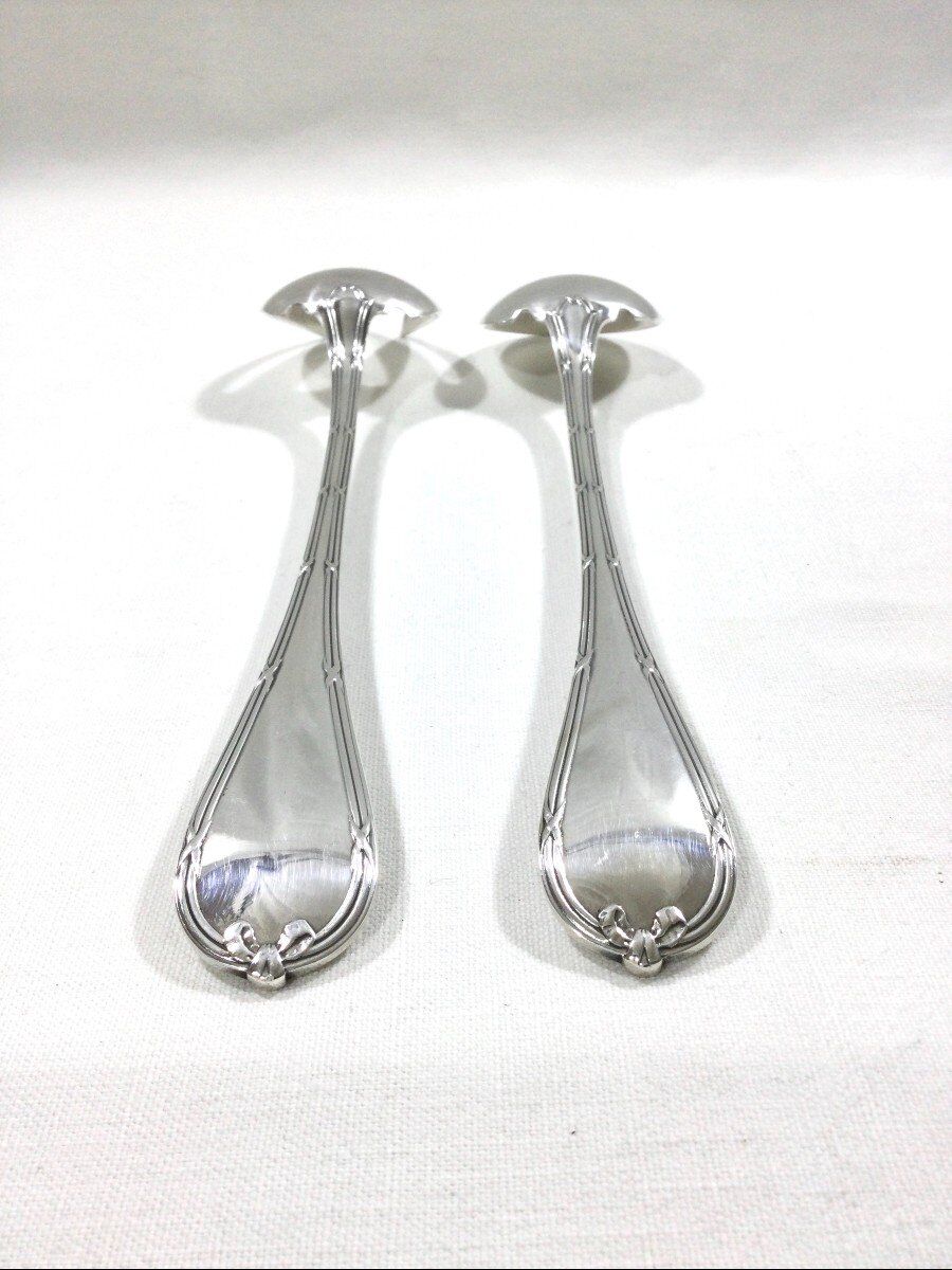 Christofle - Cross ribbon Model Salad Cutlery