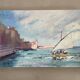 Tableau bord de mer signé
