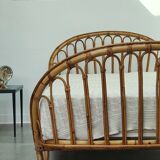 Rattan basket bed from the 50s
