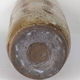 Pyrite stoneware vase with scarified wave decoration - 1970s