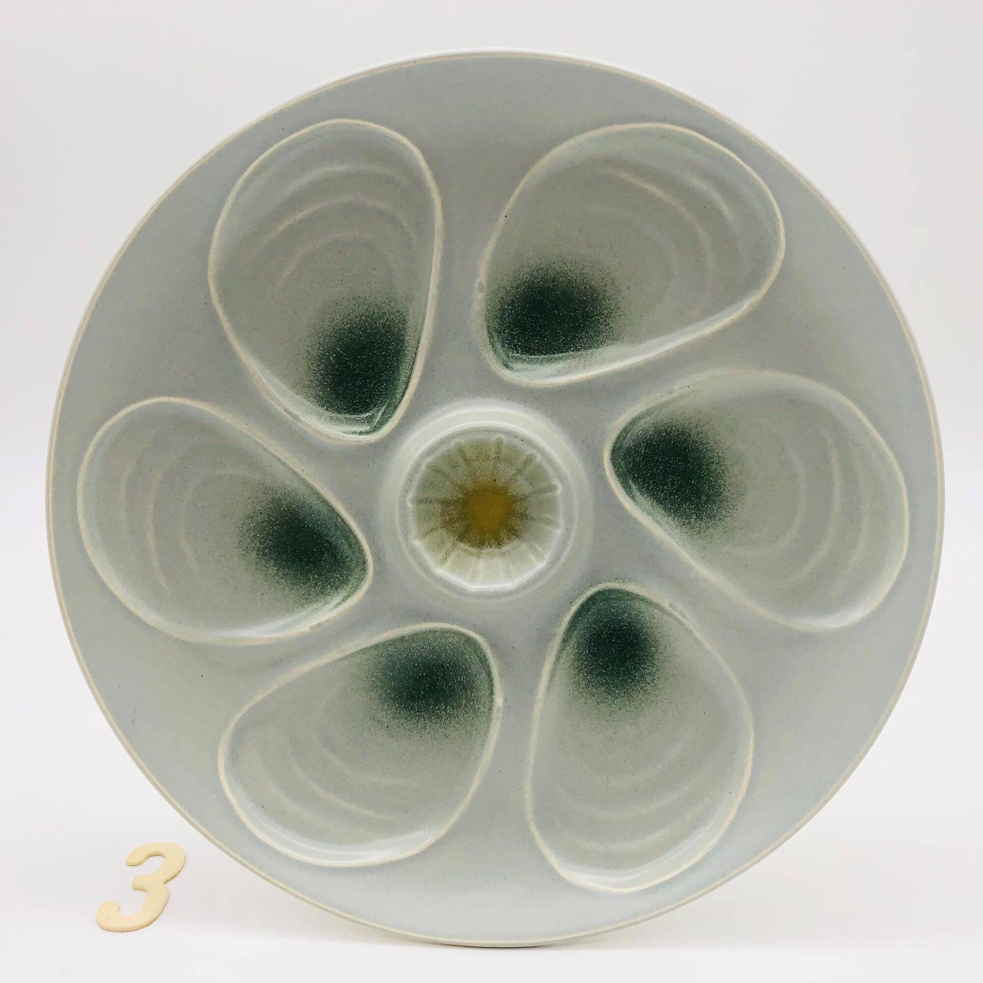 6 oyster/shellfish plates, “Salins”