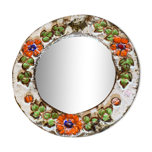 miroir rond en céramique