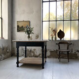 Butcher's table work central island marble