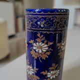 Enamelled scroll vase