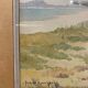 Old painting, landscape, signed Andrée Bouchard, 1950s