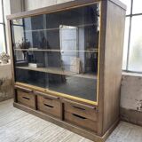 XXL oak display cabinet
