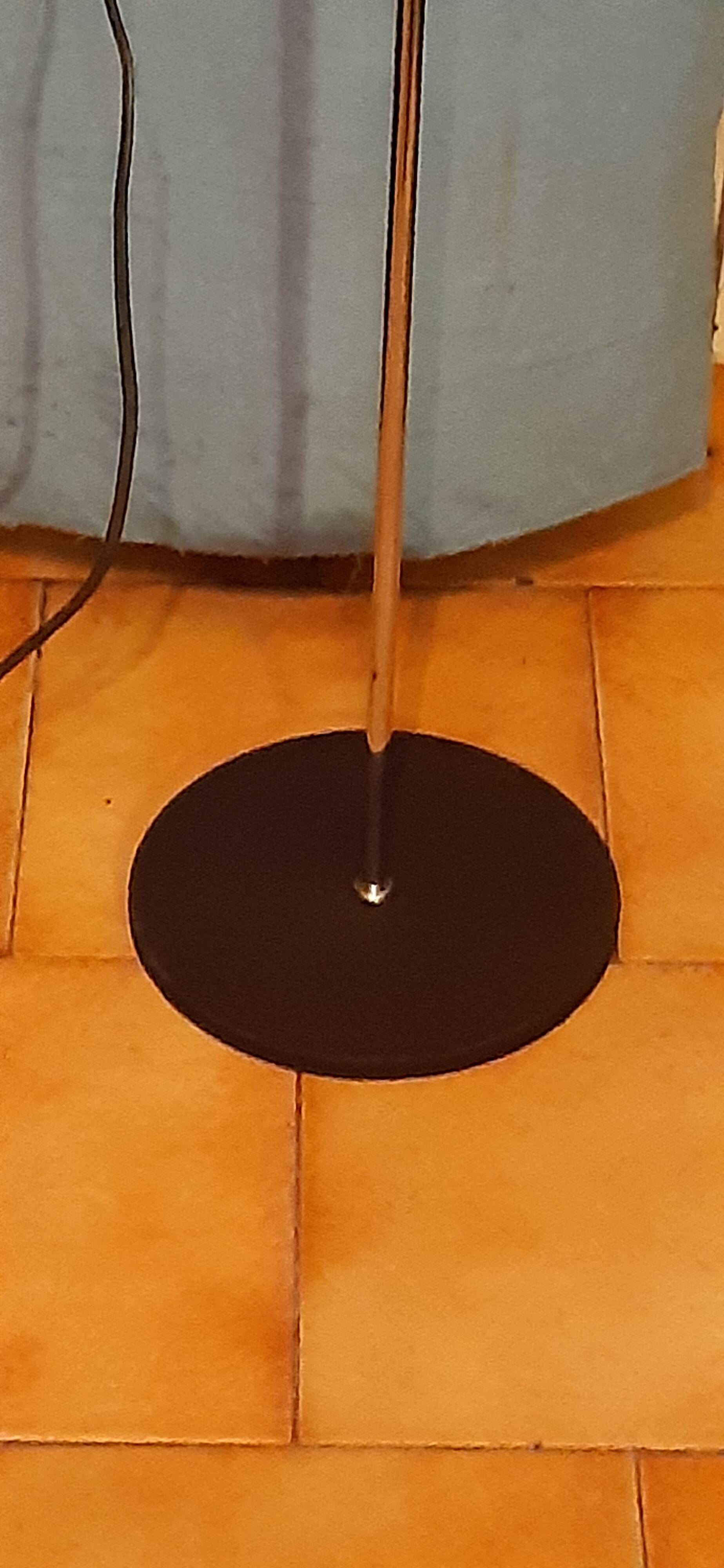 Authentic 70s floor lamp with 2 adjustable black lampshades