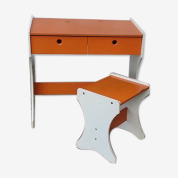 70s desk and stool