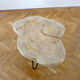 Coffee table in raw wood marbled appearance