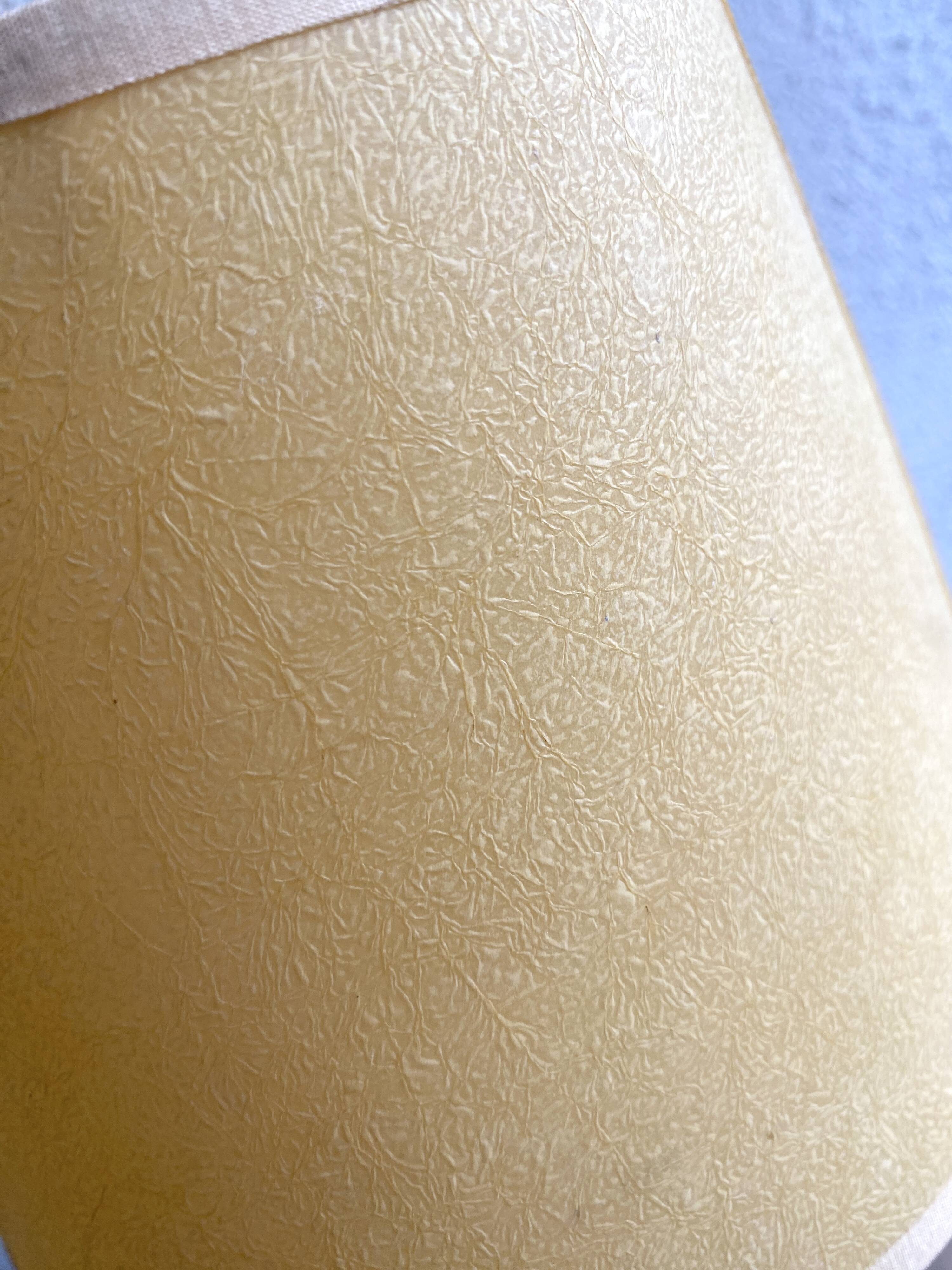 Glass lamp, brass, 2 M fabric cable, 50s lampshade