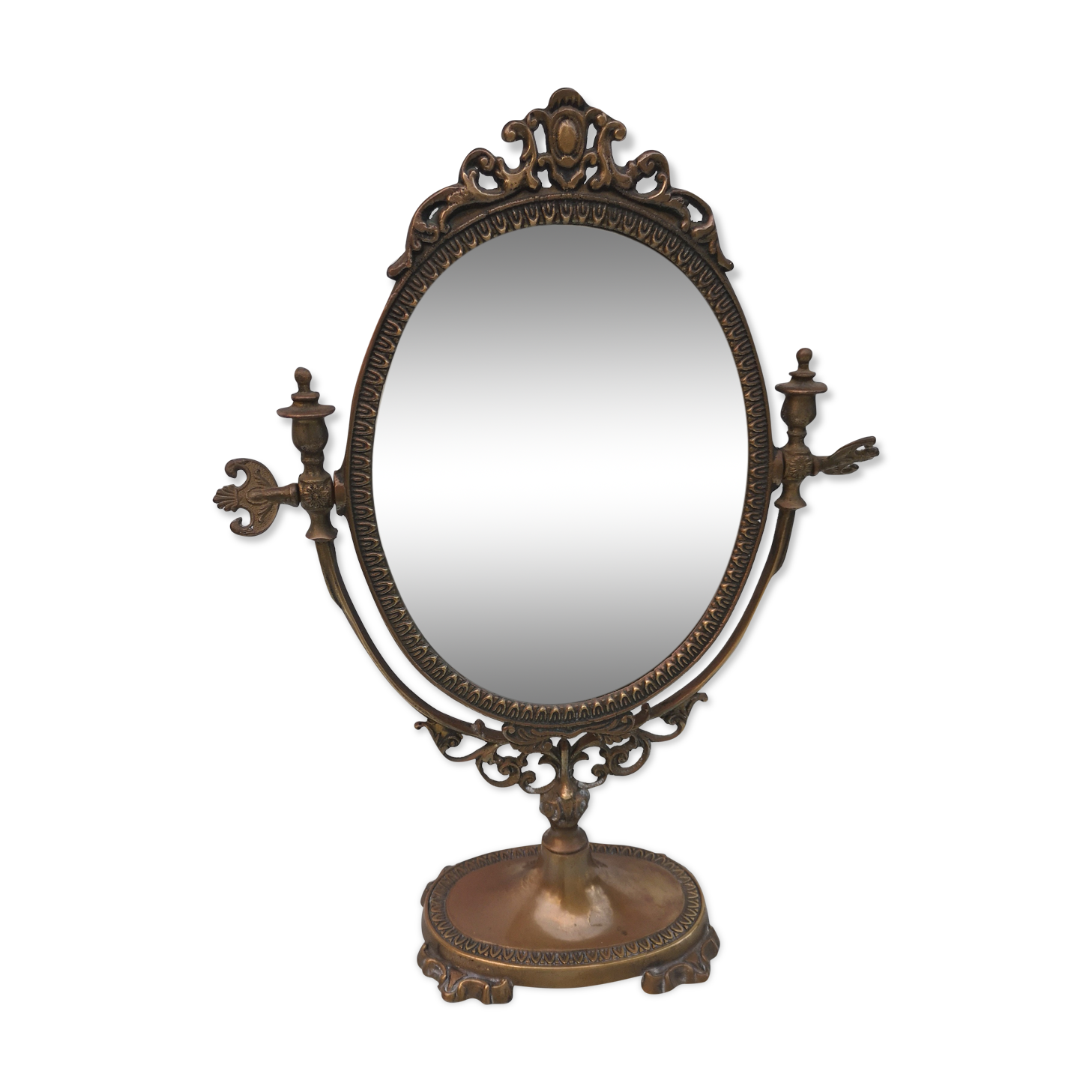 Mirror, vintage brass psyche