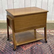 English mahogany sewing cabinet from the 1970s