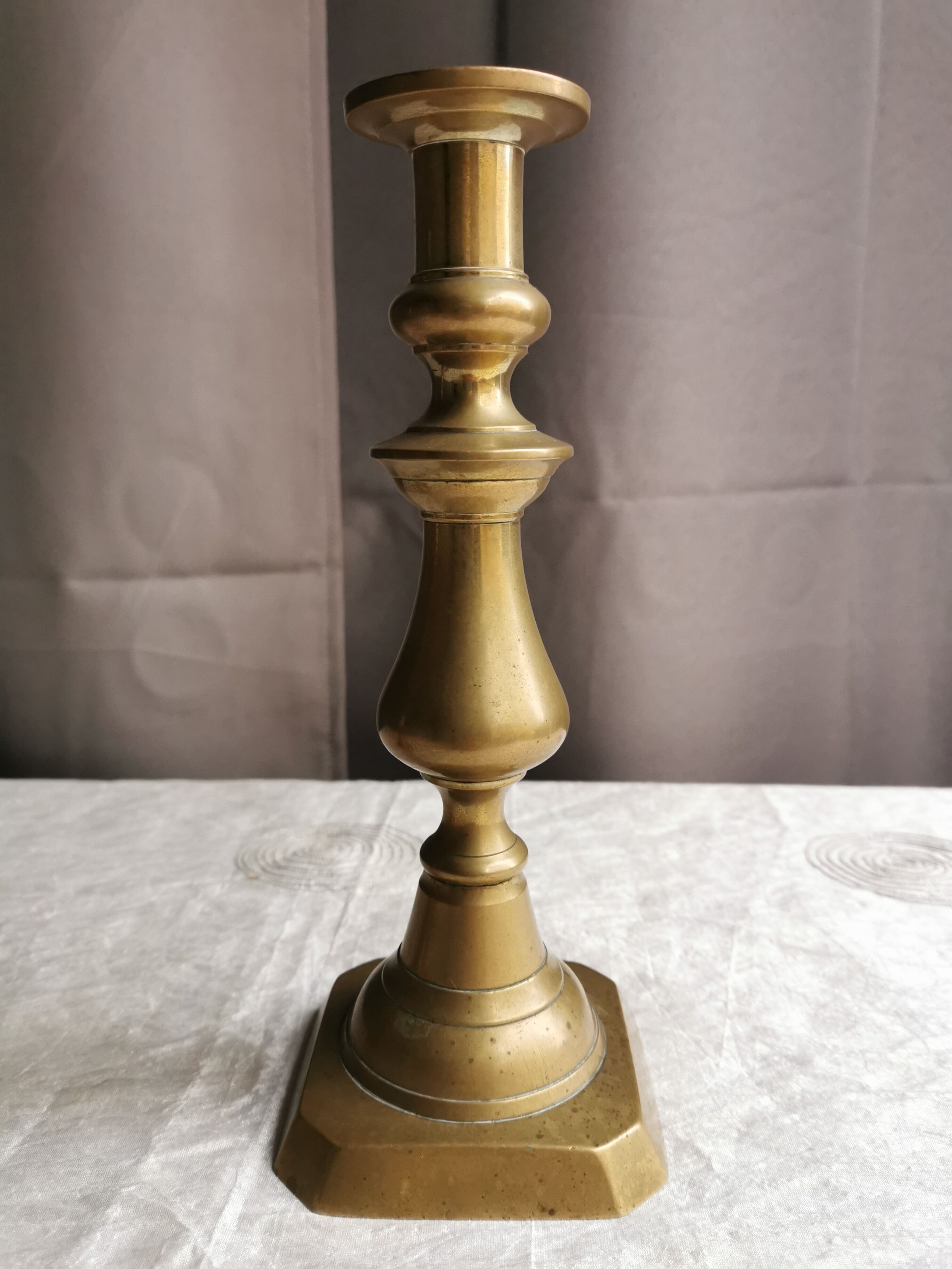 Pair of brass candlesticks