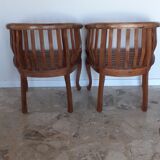 Pair of colonial style armchairs